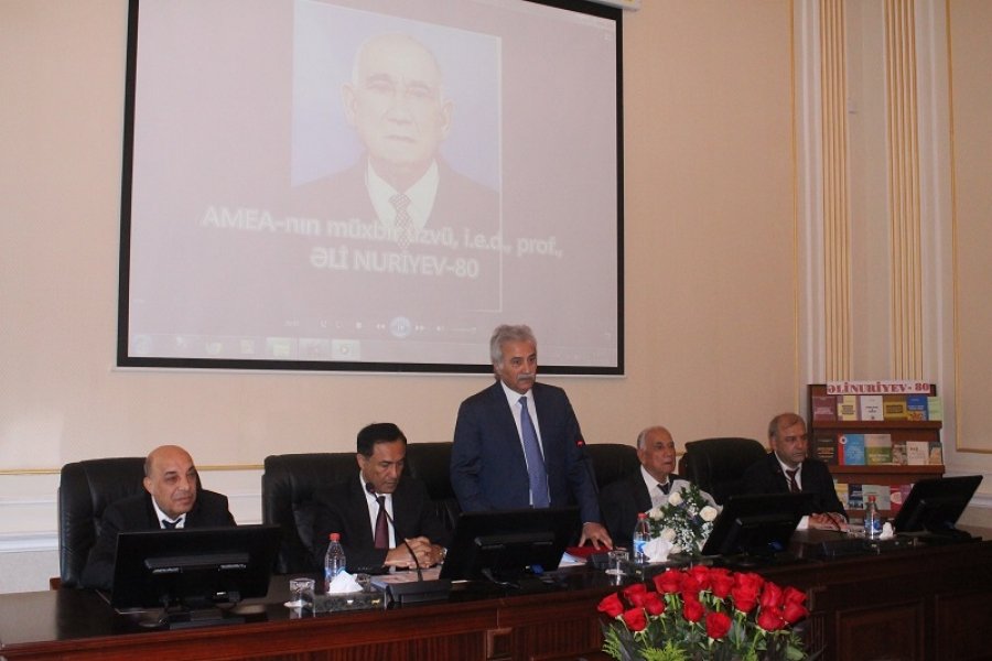 AMEA-nın müxbir üzvü Əli Nuriyevin 80 illiyinə həsr olunmuş tədbir keçirildi